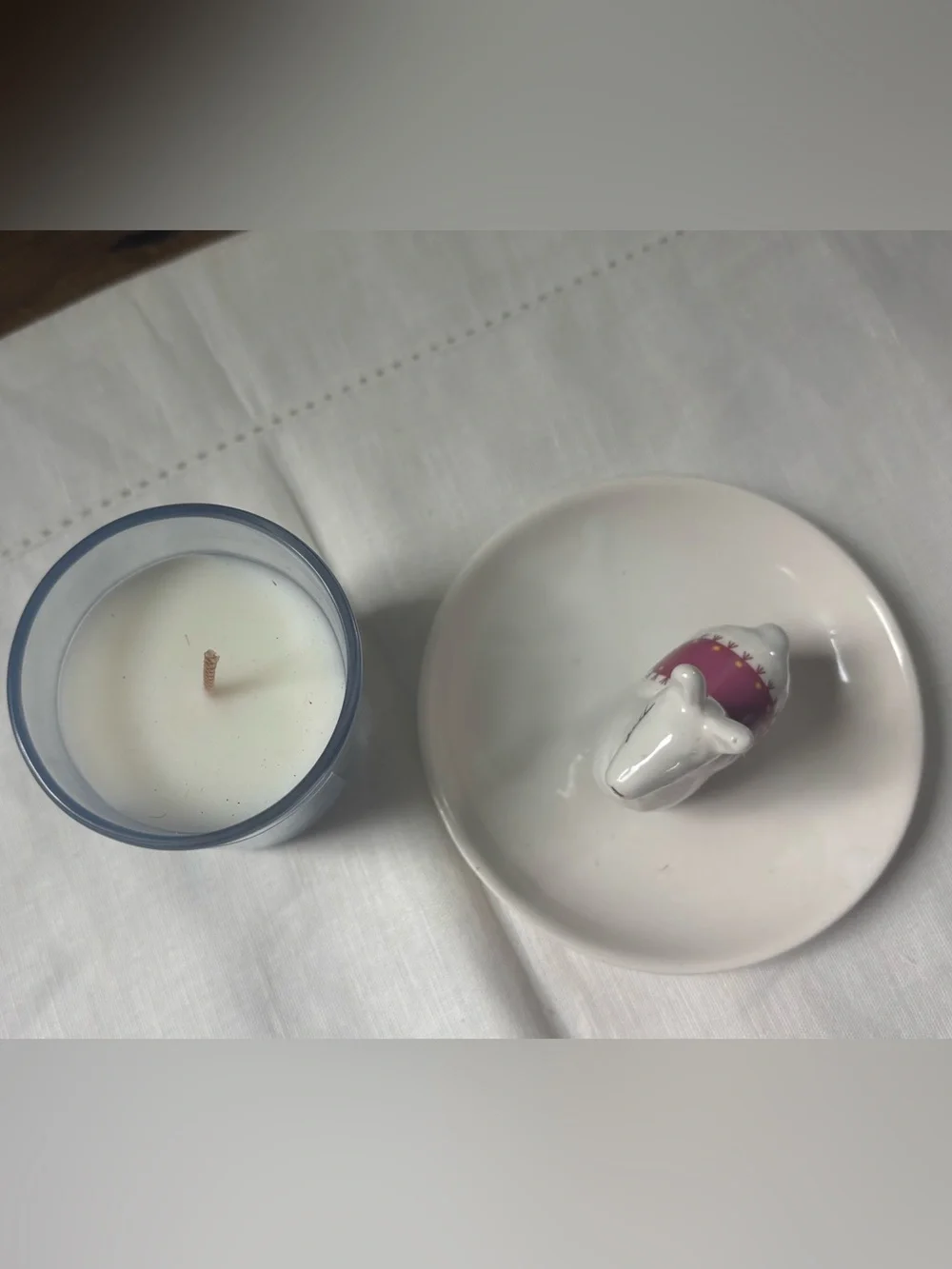 Alpine Escape Scented Candle - Blue & Llama Ring Jewelry Holder